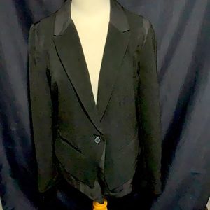 Vera Wang Black Chiffon Trim Blazer Sz. M (USED)